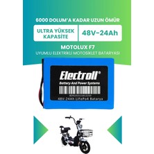 Electroll Motolux F7 Batarya (Ultra Yüksek Kapasite) Lifepo4 48V 24AH Elektrikli Motorsiklet Bataryası