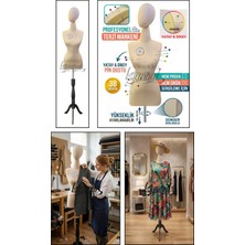 Manken İstanbul 38 Beden Hem Prova - Hem Ürün Sergileme - Fotoğraf Çekimi Için Keten Iğne Batan Kafalı Terzi Mankeni