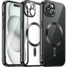 Pileli Store Newface iPhone 15 Kılıf Kross Magneticsafe Kapak - Siyah