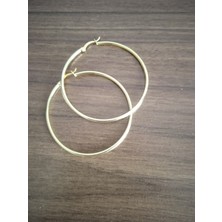 Pelamingo Kadın Aksesuar 925 Ayar Gümüş Gold Kaplama Halka Küpe