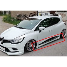 MKG Otomotiv Renault Clio 4 Rs Yan Marşpiyel Seti Mat Siyah Plastik 2 Adet 2012-2019