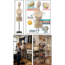 Manken İstanbul 38 Beden Hem Prova - Hem Ürün Sergileme - Fotoğraf Çekimi Için Keten Iğne Batan Kafalı Terzi Mankeni