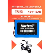 Electroll Motolux F7 Batarya (Yüksek Kapasite) Lifepo4 48V 18AH Elektrikli Motorsiklet Bataryası