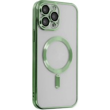 Pileli Store Newface iPhone 13 Pro Max Kılıf Kross Magneticsafe Kapak - Koyu Yeşil