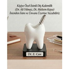 Kişiye Özel Isimli Diş Hekimi Masaüstü Kalemlik ve Isimlik 15 x 12 cm