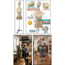 Manken İstanbul 38 Beden Hem Prova - Hem Ürün Sergileme - Fotoğraf Çekimi Için Keten Iğne Batan Kafalı Terzi Mankeni