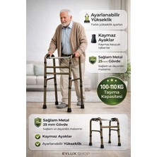 EyluX Shop Hasta Yürüteci Walker Yürüteç 4 Ayaklı Metal 25 mm Yürüteç Ayarlanabilir Boy Walking Aid Product