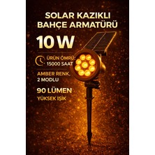 Lumixa Enerji Güneş-Solar Enerjili * 10 W Yüksek Işık *çim Armetür * Amber Renk