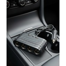TeknoKapsül Araç Içi Güç Dağıtıcı 4 Çakmaklık 2 USB 1 Type C Şarj Ünitesi