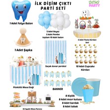 Deha Parti Ilk Dişim Diş Buğdayı Parti Seti 8 Kişilik Full Konsept Tabak Bardak Banner Balon Pano Kürdan