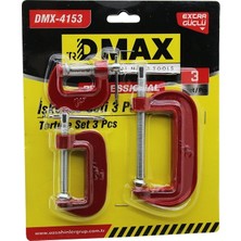 TeknoKapsül DMAX-4153 ( 3pcs ) ( Mini ) Işkence Mengene Seti ( Çelik Karbon ) ( 25-50-75MM )*72
