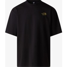 The North Face Plant Amp Flora Oversize Sleev Erkek Siyah T-Shirt.-