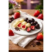 Belchocolate Beyaz Çikolatalı ve Bitter Çilek Draje - 100 Gr.