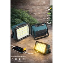 Dream Plus Kırmızı Mavi Çakar Modlu 50W Solar LED Projektör 6500K Ultra Güçlü Kamp Lambası Bahçe Aydınlatması