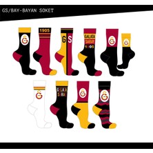 Çimpa Galatasaray 3'lü Yetişkin Orta Konç Çorap Karışık