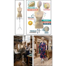 Manken İstanbul 38 Beden Hem Prova - Hem Ürün Sergileme - Fotoğraf Çekimi Için Keten Iğne Batan Kafalı Terzi Mankeni