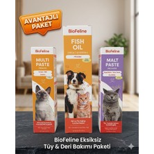 Biofeline Tüy Dökülmesine Karşı & Parlak Deri Bakım Seti - 3'lü Avantaj Paketi