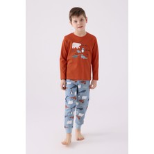 RolyPoly Erkek Çocuk Turuncu Pijama Takımı