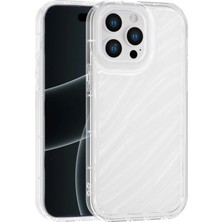 Fenza iPhone 13 Pro Max Uyumlu Telefon Kılıfı Kamera Çıkıntılı Kabartmalı Parlak Desenli Beyaz Renkli
