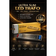 Lumixa Enerji Ultra Slim LED Trafo (17 Amper,12 Volt, 204 W)