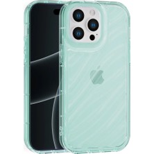 Fenza iPhone 13 Pro Max Uyumlu Telefon Kılıfı Kamera Çıkıntılı Kabartmalı Parlak Yeşil Renkli