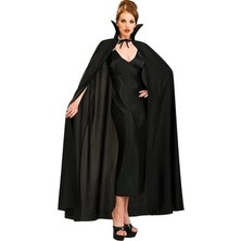 TeknoKapsül Siyah Renk Yakalı Halloween Pelerini 120 cm