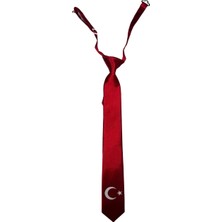 Hares Ay Yıldız Baskılı Özel Çocuk Kravat