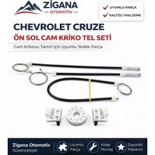 Chevrolet Cruze Ön Sol Cam Kriko Tel Seti | Cam Mekanizması Tamir Seti | Uyumlu Yedek Parça