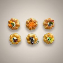 Vitrin Accessories Meyve Süslemeli Mini Tatlı Magnet Seti Mutfak, Buzdolabı, Ofis ve Hediye Için Dekoratif Ürün 6 Adet