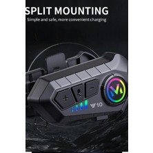 TeknoKapsül Y10 Kask Kulaklık Bluetooth Motosiklet Kulaklık 5,3 Bluetooth Intercom Motorsiklet Kulaklık