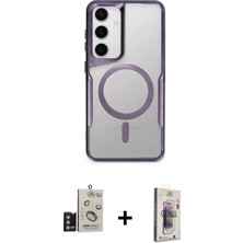 DS LLC Ieg™ Galaxy S24 Kılıf Yadigar Klasik Özel Seri - Siyah Bilvis 3D Cam Ekran Koruyucu + Gold Bilv