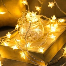TeknoKapsül 20 Adet Mini Yıldız LED 5 Metre Günışığı Rengi Dekoratif LED