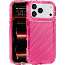 Fenza Pembe Renkli Kamera Çıkıntılı Arka Kapak Telefon Kılıfı iPhone 17 Pro Max İçin Silikon Malzeme