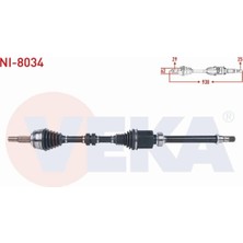 Otoco Nıssan Qashqaı (J11) 1.2 Dıg-T A-T 2014- Komple Aks Sağ Ön Uzunluk 938MM 39100-4ED2A