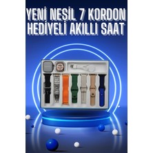 TeknoKapsül Akıllı Saat 7 Kordon Hediyeli Takvim Alarm Nabız Ölçer Bildirim Görme Sesli Görüşme