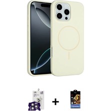 DS LLC Ieg™ iPhone 16 Pro Max Kılıf Yankı Form Serisi - Siyah Buffer Hayalet Cam Ekran Koruyucu + Tita