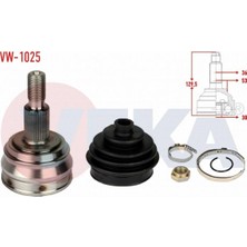 Otoco Volkswagen Golf Iv (1j1) 1.6i 36X30X53 Uzunluk 129 mm 1997-2005 Aks Kafası Sol-Sağ Ön Dış 1J0407311R