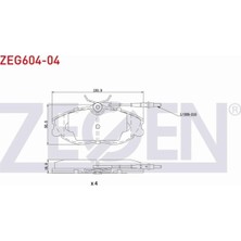 Otoco Peugeot 406 (8b) 2.0i 15 Jant 95-04 / 406 (8b) 2.0 Hdı 15 Jant 95-04 Ön Fren Balatası Fişli 425132
