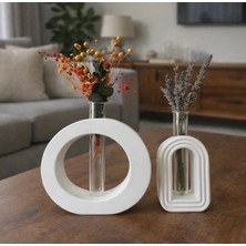 Sisay Home Dekoratif Tüplü 2’li Vazo Seti
