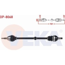 Otoco Opel Astra G 2.0 16V 1998-2005 Komple Aks Sağ Ön Uzunluk 959MM 93184260|90538605|9117410