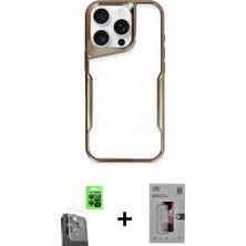 DS LLC Ieg™ iPhone 16 Pro Max Kılıf Akış Çizgi Koleksiyonu - Siyah Bilvis 3D Mat Cam Ekran Koruyucu