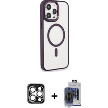 DS LLC Ieg™ iPhone 15 Pro Max Kılıf Yankı Işık Özel Seri - Siyah Vanessa Magic Cam + Gümüş Pvd M