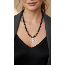 Urban Bold Yonca Doğal Taş Kristal Kolye