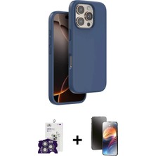 DS LLC Ieg™ iPhone 16 Pro Max Kılıf Kıvılcım Çizgi Serisi - Siyah 3D Antistatik Mat Seramik Nano Ek