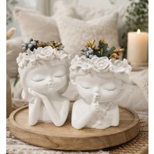 Sisay Home Çiçekli Lady Kızlar (Çiçekler Dahil Değildir) Dekoratif Obje