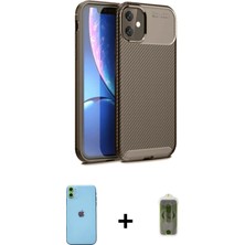 DS LLC Ieg™ iPhone 11 Kılıf Eksen Form Prime - Siyah Joko Magic 5d Hayalet Cam + Yeşil Neon Fosforlu K