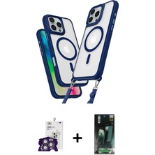 DS LLC Ieg™ iPhone 16 Pro Max Kılıf Atlas Doku Koleksiyonu - Siyah 360 Mat Full Body Arka Koruyucu + G�