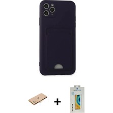 DS LLC Ieg™ iPhone 11 Pro Max Kılıf Vadi Çizgi Prime - Siyah Polymer Nano Ekran Koruyucu + Turuncu Ren