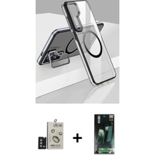 DS LLC Ieg™ Galaxy S24 Kılıf Nova Doku - Şeffaf 360 Full Body Arka Koruyucu + Derin Mor Bilvis Titan K