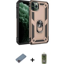 DS LLC Ieg™ iPhone 11 Pro Kılıf Ahenk Klasik Koleksiyonu - Siyah Joko Magic 5d Hayalet Cam + Pembe Shin